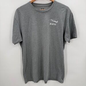 KUIU Mens Large Ultralight Hunting Bush Plane Graphic T-Shirt Heather Grey